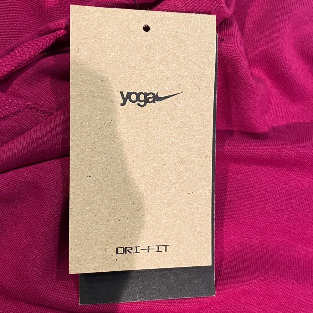 NIKE Dri-Fit Berry Pink Yoga Hoodie Loose Fit‎ Athleisure NWT Size L - Picture 10 of 16